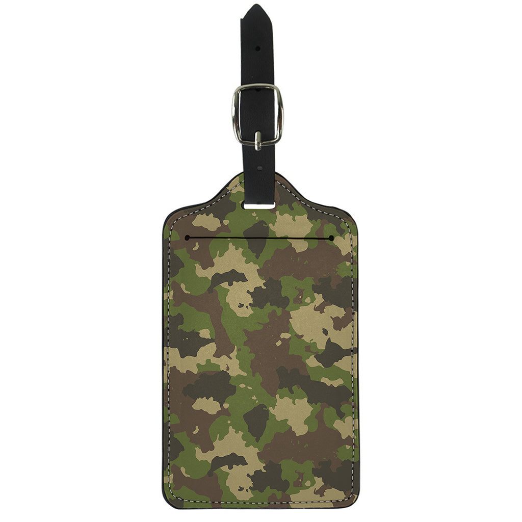 Classic Green Camouflage Print Luggage Tag