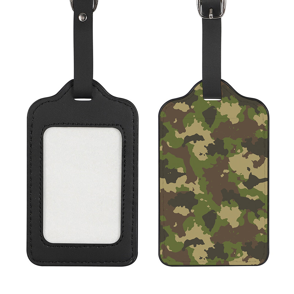 Classic Green Camouflage Print Luggage Tag