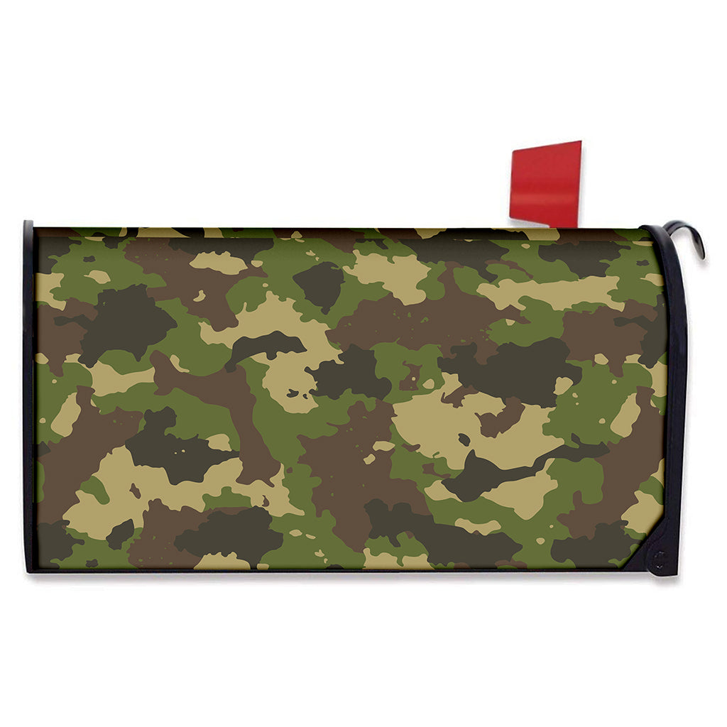 Classic Green Camouflage Print Mailbox Cover