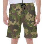 Classic Green Camouflage Print Men's Beach Shorts