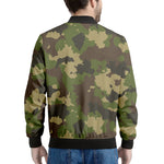 Classic Green Camouflage Print Men's Bomber Jacket