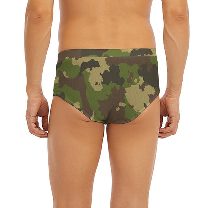 Classic Green Camouflage Print Men's Briefs