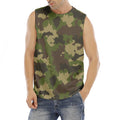 Classic Green Camouflage Print Men's Fitness Tank Top