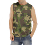 Classic Green Camouflage Print Men's Fitness Tank Top