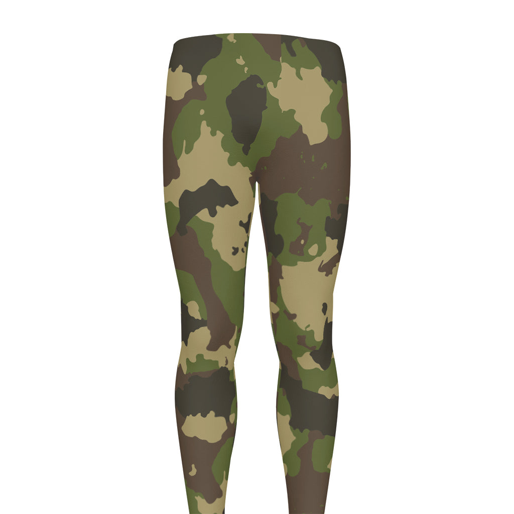 Classic Green Camouflage Print Men's leggings