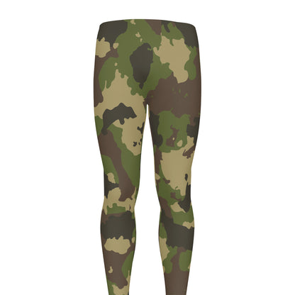 Classic Green Camouflage Print Men's leggings