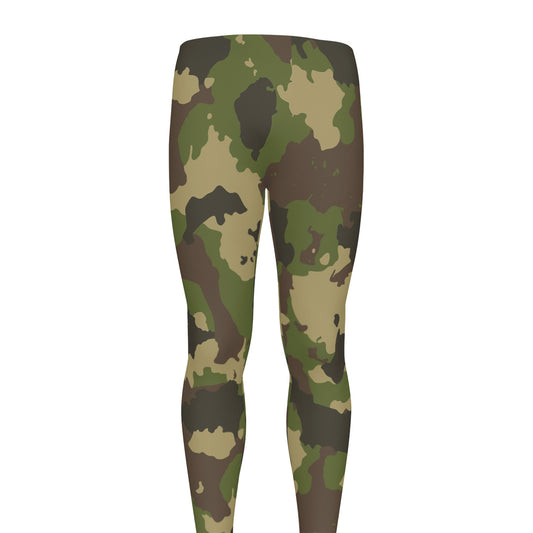 Classic Green Camouflage Print Men's leggings