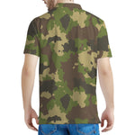 Classic Green Camouflage Print Men's Polo Shirt