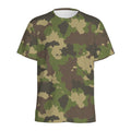 Classic Green Camouflage Print Men's Athletic T-Shirt