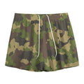 Classic Green Camouflage Print Mesh Shorts