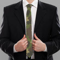 Classic Green Camouflage Print Necktie