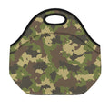 Classic Green Camouflage Print Neoprene Lunch Bag