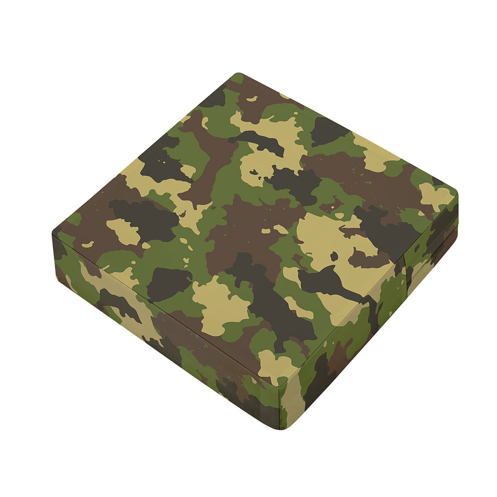 Classic Green Camouflage Print Outdoor Seat Cushion Cover