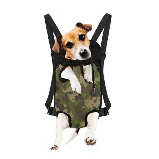 Classic Green Camouflage Print Pet Carrier Backpack