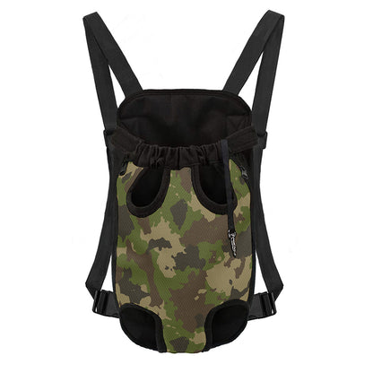 Classic Green Camouflage Print Pet Carrier Backpack