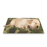 Classic Green Camouflage Print Pet Cooling Mat Cover