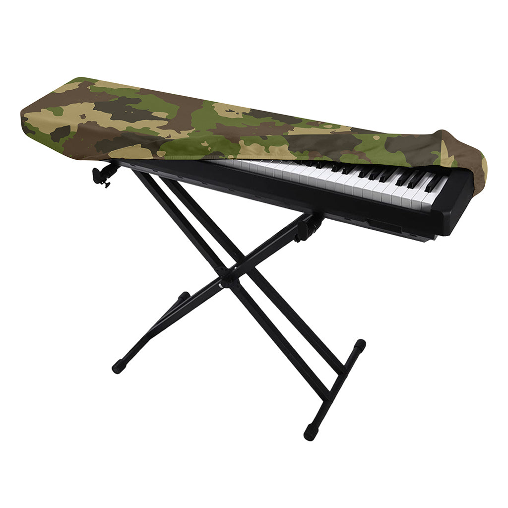Classic Green Camouflage Print Piano Keyboard Cover