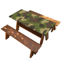 Classic Green Camouflage Print Picnic Table Cover