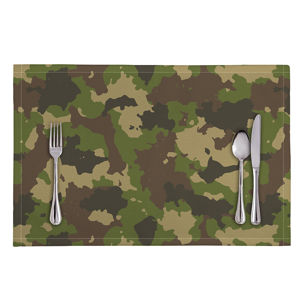 Classic Green Camouflage Print Placemat