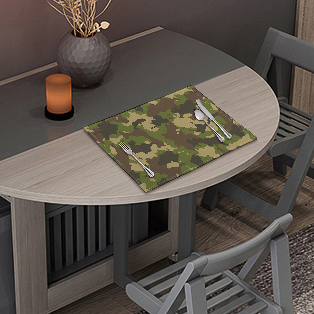 Classic Green Camouflage Print Placemat