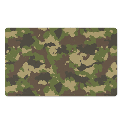 Classic Green Camouflage Print Polyester Doormat