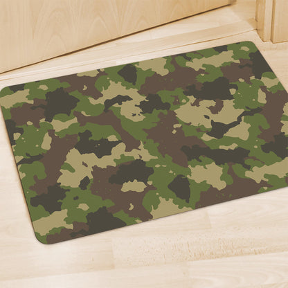 Classic Green Camouflage Print Polyester Doormat