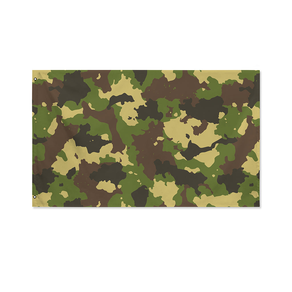 Classic Green Camouflage Print Polyester Flag