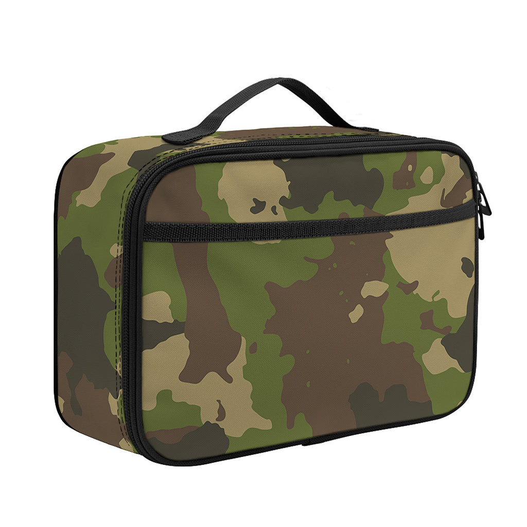 Classic Green Camouflage Print Portable Lunch Bag