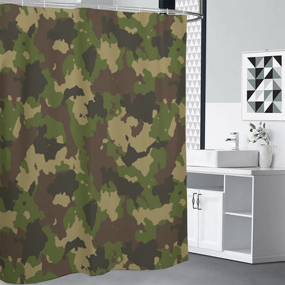 Classic Green Camouflage Print Premium Shower Curtain
