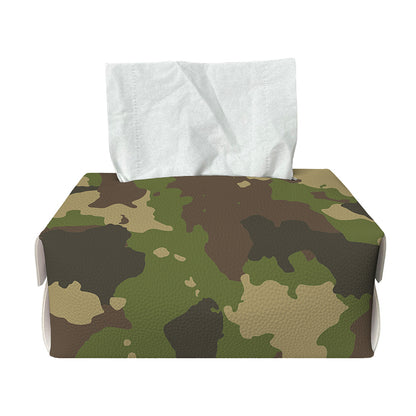 Classic Green Camouflage Print Rectangle Tissue Box Cover