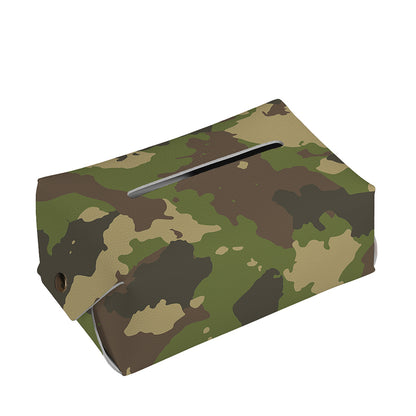 Classic Green Camouflage Print Rectangle Tissue Box Cover