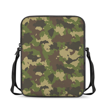 Classic Green Camouflage Print Rectangular Crossbody Bag