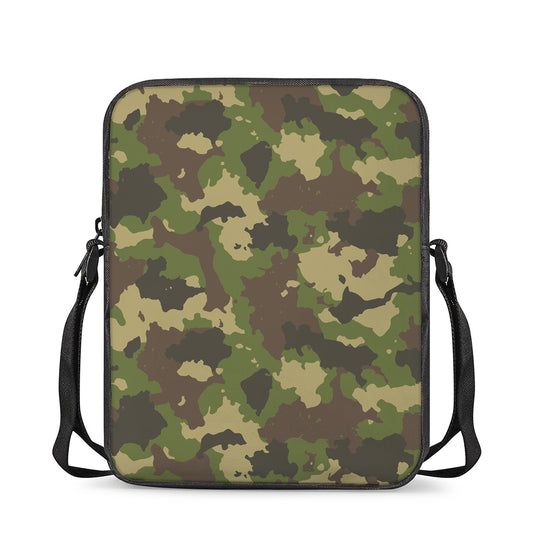 Classic Green Camouflage Print Rectangular Crossbody Bag