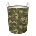 Classic Green Camouflage Print Round Laundry Basket