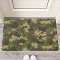 Classic Green Camouflage Print Rubber Doormat