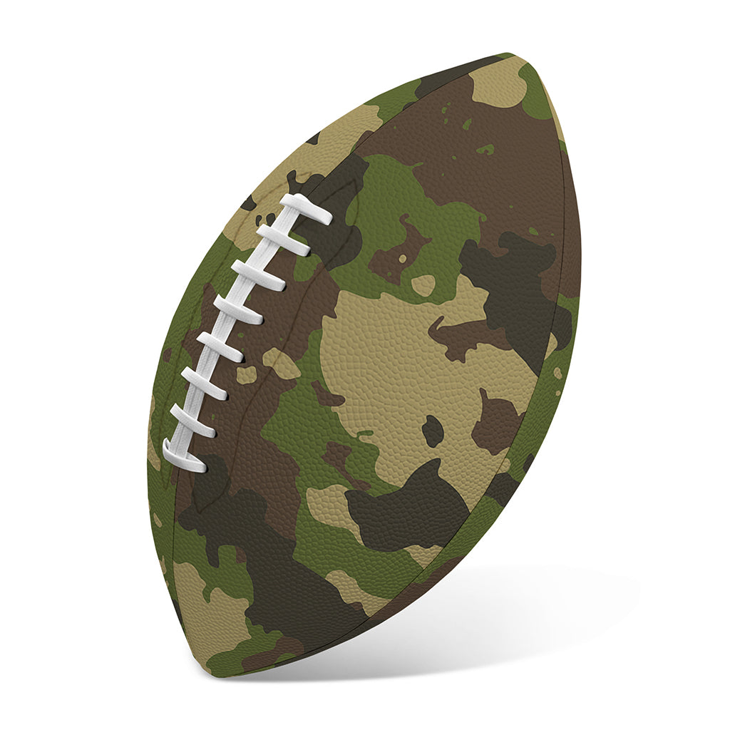 Classic Green Camouflage Print Rugby Ball