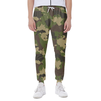 Classic Green Camouflage Print Scuba Joggers