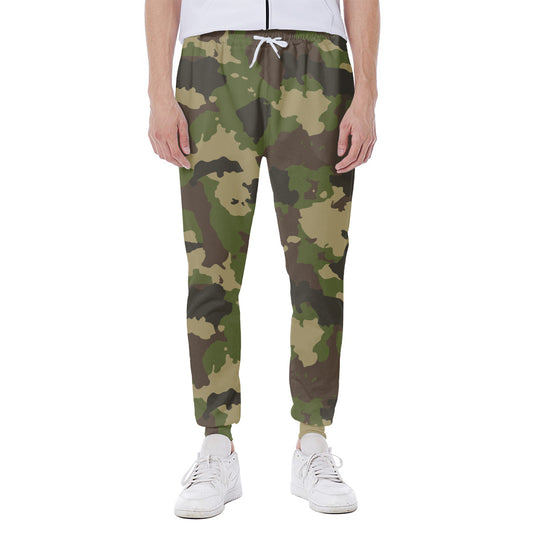 Classic Green Camouflage Print Scuba Joggers