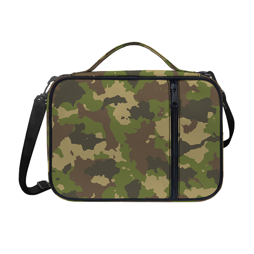Classic Green Camouflage Print Shoulder Strap Bible Bag