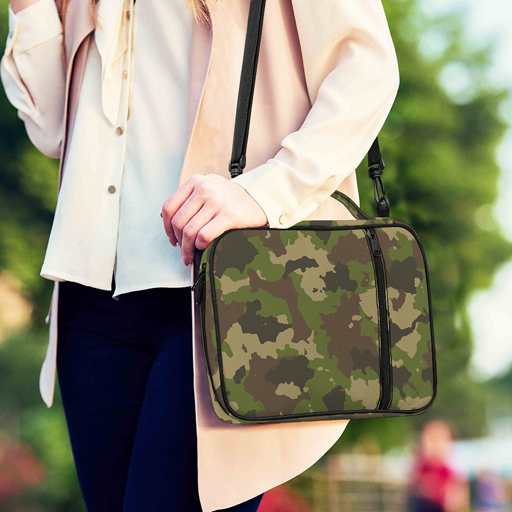 Classic Green Camouflage Print Shoulder Strap Bible Bag