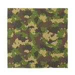 Classic Green Camouflage Print Silk Bandana