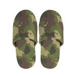 Classic Green Camouflage Print Slippers