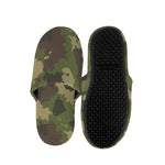 Classic Green Camouflage Print Slippers