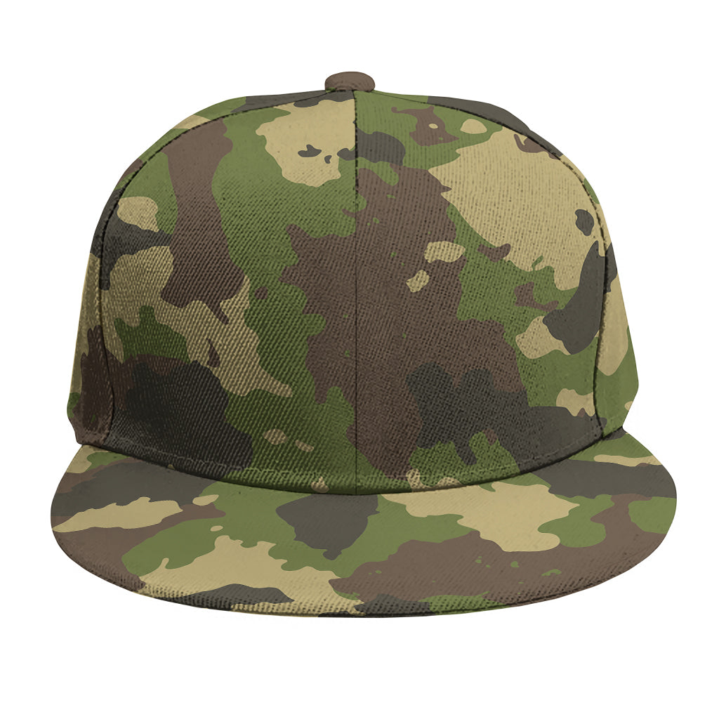 Classic Green Camouflage Print Snapback Cap