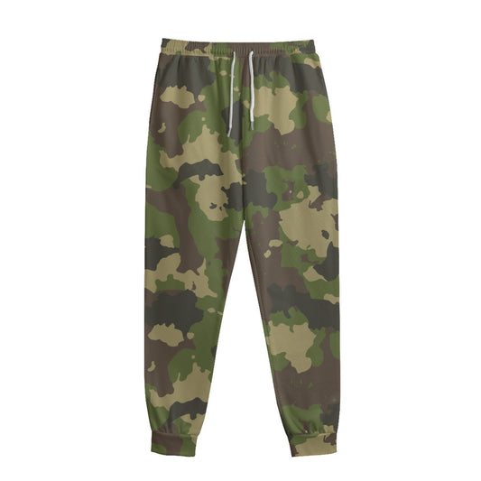 Classic Green Camouflage Print Sweatpants