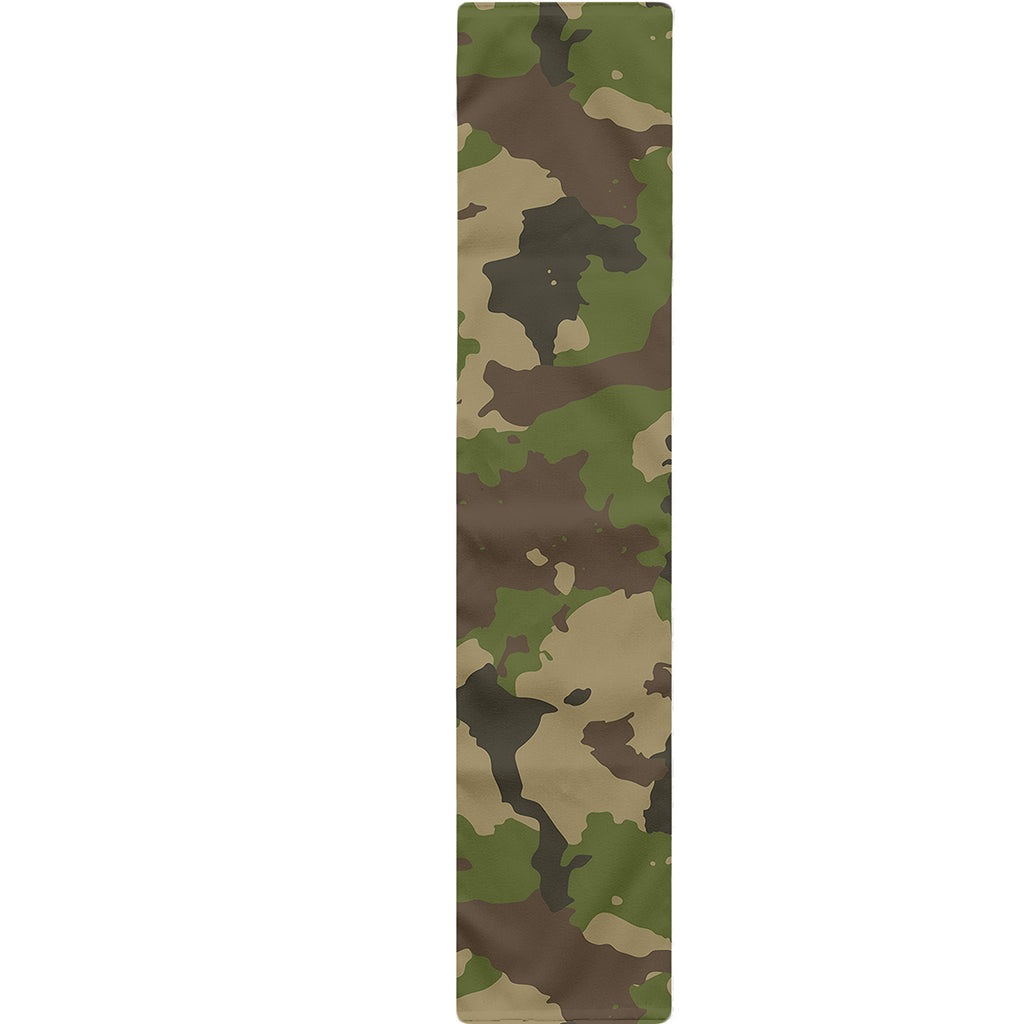 Classic Green Camouflage Print Table Runner