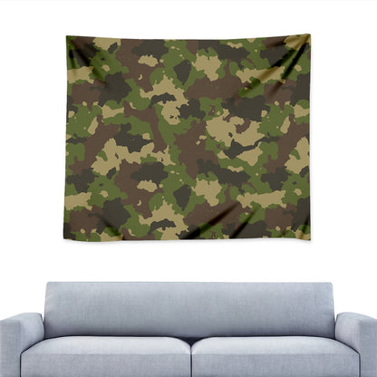 Classic Green Camouflage Print Tapestry