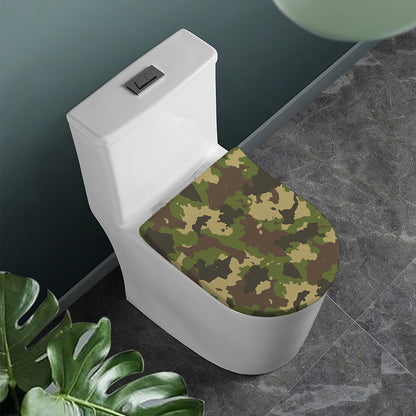 Classic Green Camouflage Print Toilet Lid Cover