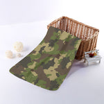 Classic Green Camouflage Print Towel