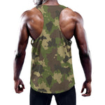 Classic Green Camouflage Print Training Tank Top